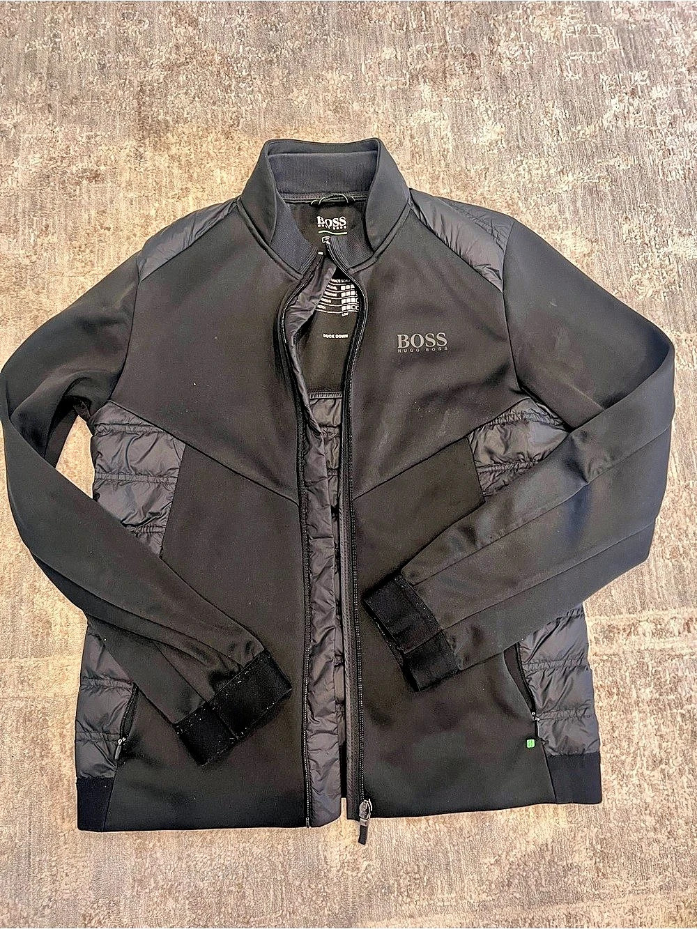 BOSS Men's Black Down Puffer Jacket Size Small